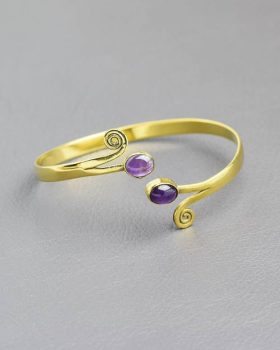 Pulseira com cristais de Ametista
