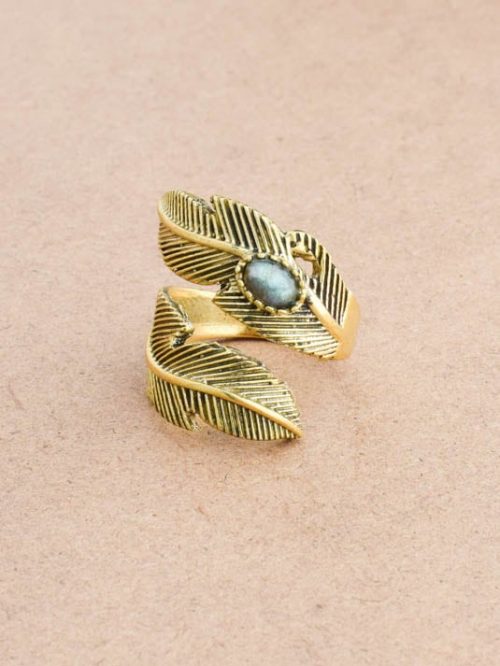 Anel feminino Labradorite