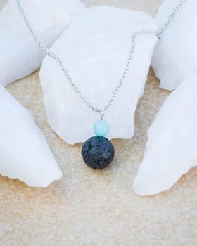 Colar difusor com pedra natural