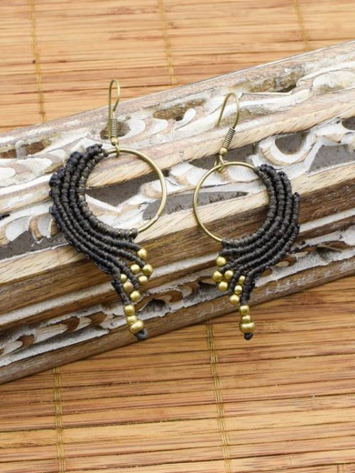 Brincos de macrame