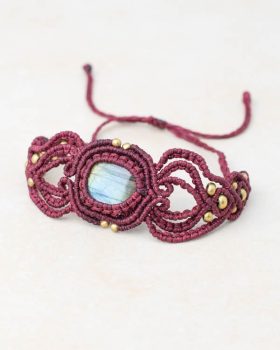 macramé com labradorite