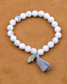 Pulseira feminina Howlite