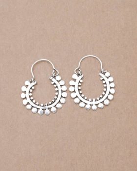 Brincos Kunti com banho de prata