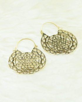 Brincos símbolo Yantra