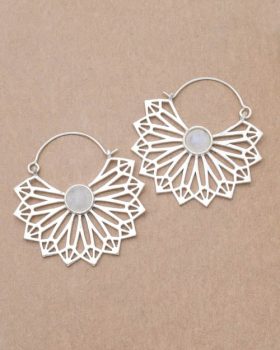 Brincos Abena padrão geométrico