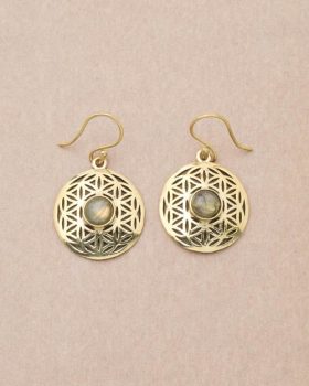 Brincos Flor da Vida dourados