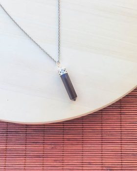 Colar Mudra Quartzo Fumado natural