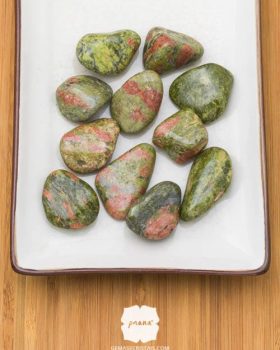 Pedra Unakite rolada