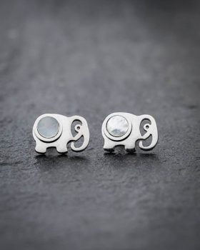 brincos elefantes madrepérola