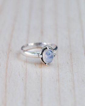 anel feminino com banho de prata