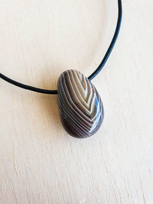 colar kuro ágata botswana