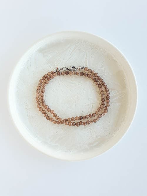 colar pulseira dupla de ágata
