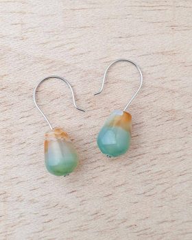 brincos pedra ágata