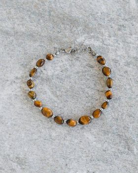 pulseira pedra olho de tigre