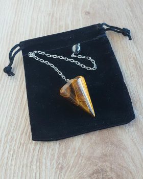 pêndulo cristal olho de tigre