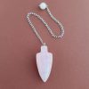 pêndulo de cristal quartzo rosa
