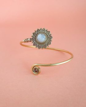 pulseira ajustavel pedra da lua