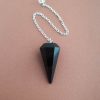 pêndulo de pedra obsidiana
