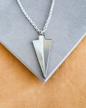 colar masculino hematite