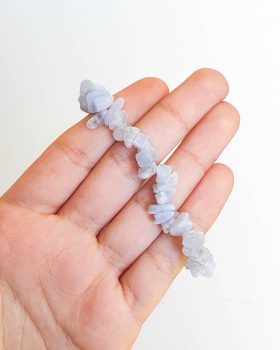 pulseira calcedónia azul