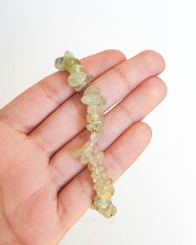 pulseira cristais prehnite