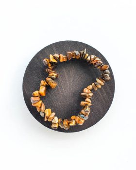 pulseira elástica de olho de tigre