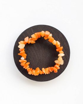 pulseira flexível aventurina laranja
