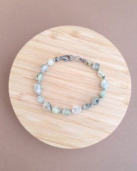 pulseira pedra natural prehnite