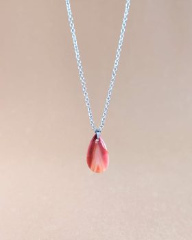 colar gota de ágata