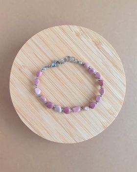 pulseira de opala rosa